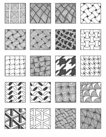 Зентангл узоры для начинающих