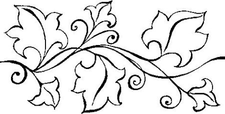 Трафарет орнамент листочками