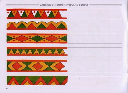 Пермогорская роспись ленточный орнамент
