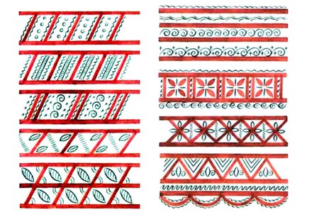 Образы и мотивы в орнаментах русской народной вышивки