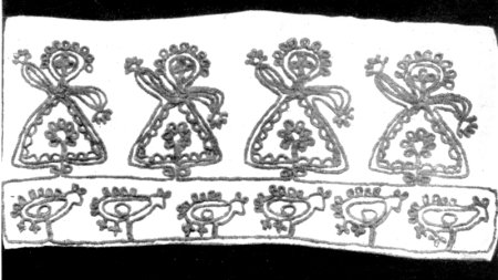 Русский геометрический орнамент в полосе