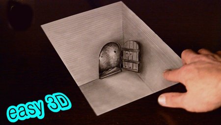 3д рисунки простым карандашом