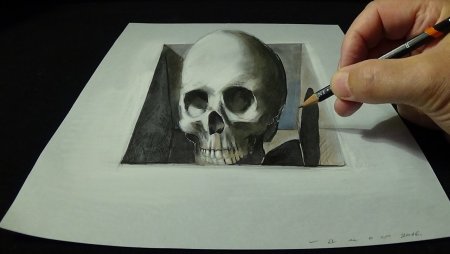3д рисунки на бумаге