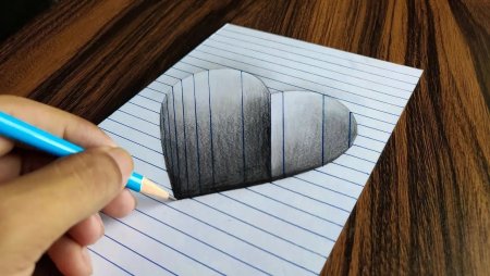 3д рисунки карандашом на бумаге