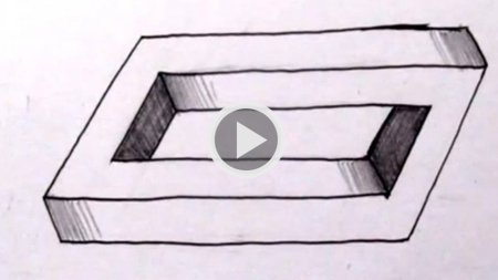 Оптические иллюзии карандашом на бумаге