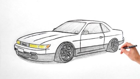 Nissan Silvia s13 нарисовать