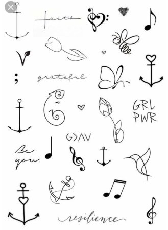 Эскизы маленьких тату