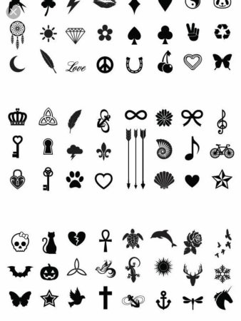 Эскизы маленьких татуировок для девушек