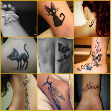 Оригинальные маленькие тату для девушек