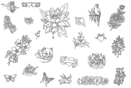 Эскизы маленьких татуировок для девушек