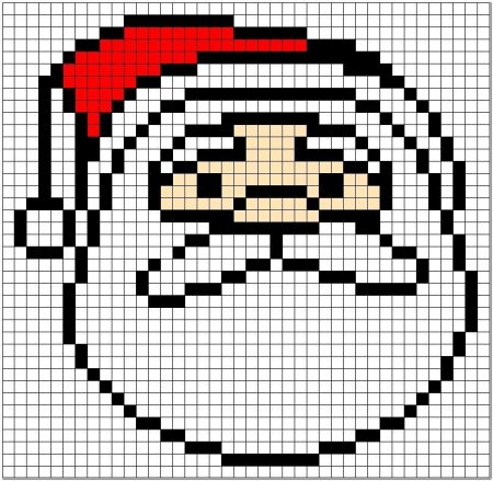 Новогодние рисунки по клеткам