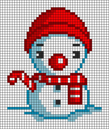 Новогодняя вышивка по клеточкам