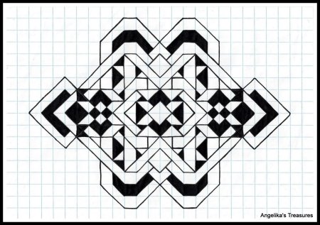 Рисунки по клеточкам в тетради ручкой