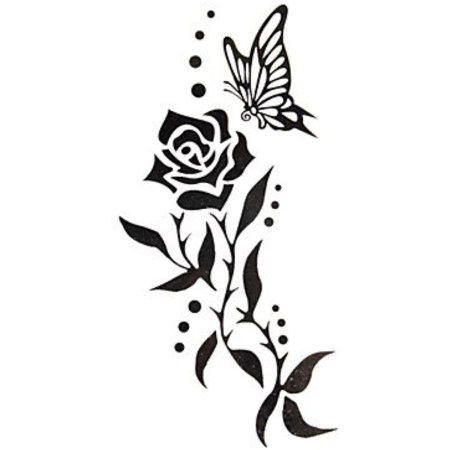 Тату для девочек черно белые