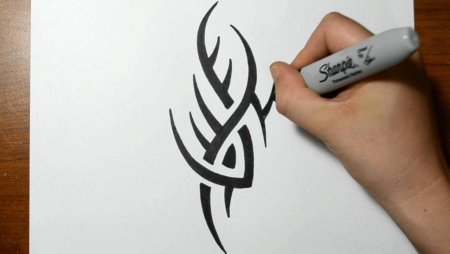 Рисунки на руке черной ручкой