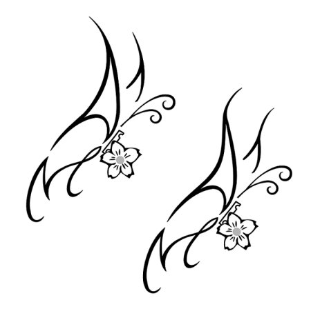 Трафарет тату на ногу