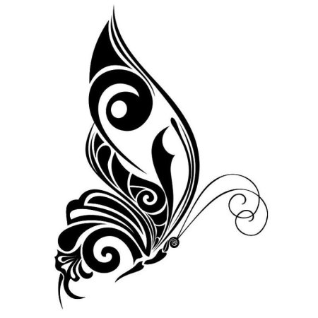 Бабочка тату эскиз