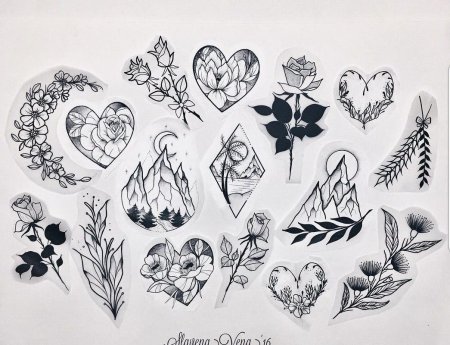 Маленькие рисунки для тату