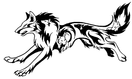 Волк тату эскиз