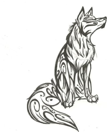 Татушки в виде волка