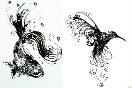 Графика гелевой ручкой