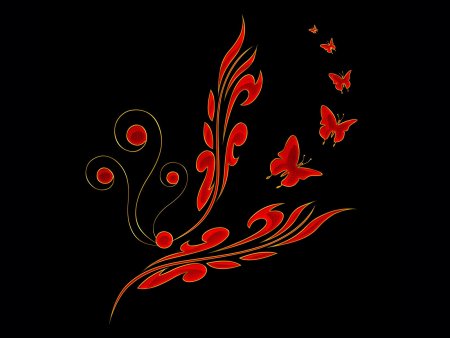 Красивые узоры на темном фоне