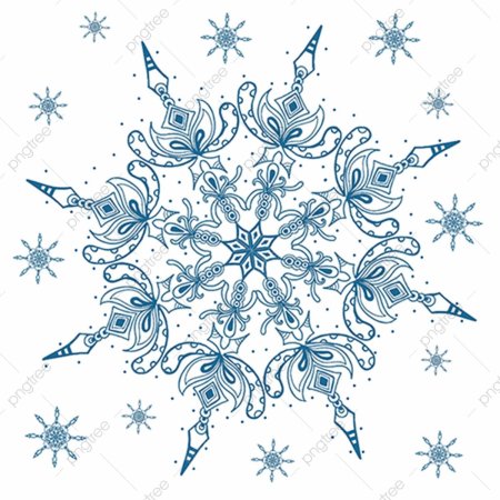 Снежинки на белом фоне