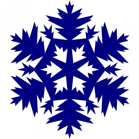 Снежинки цветные