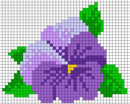 Рисование по клеточкам цветы