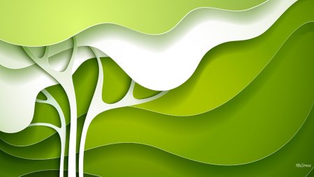 Бело зеленая абстракция