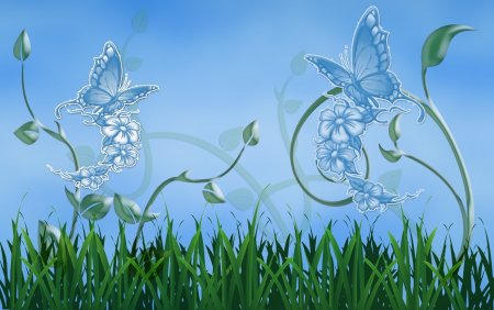 Бабочка на фоне пейзажа