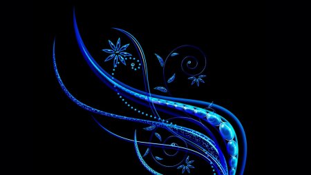 Синяя бабочка на цветке