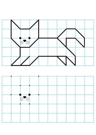 Узоры в тетради в клетку для дошкольников