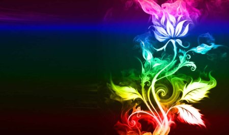 Цветные узоры на черном фоне