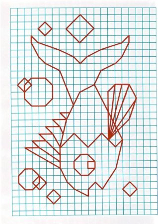 Рисунки по клеточкам ручкой