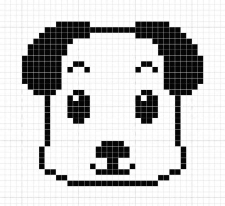 Рисунки по клеточкам черно белые
