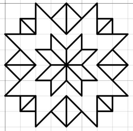 Рисование по клеточкам орнамент