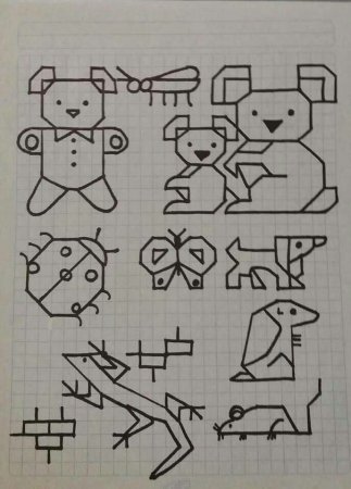 Графический диктант Пикачу