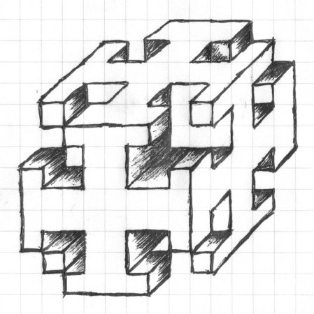 Рисование в клеточку в тетради