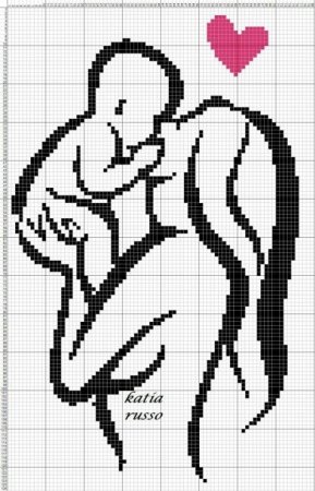 Монохромная вышивка детская