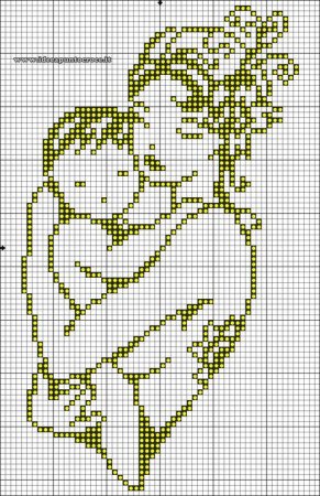 Монохромная вышивка детская