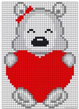 Рисунки лёгкие по клеткам на день рождения