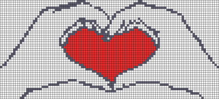 Рисунки по клеточкам сердце