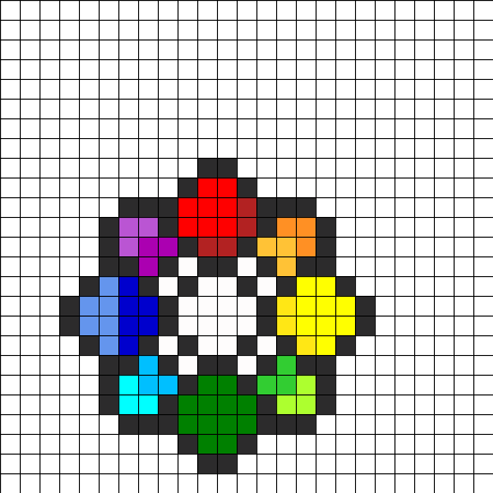 Мини рисуночки цветочек в клеточку