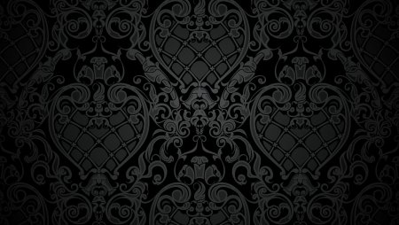 Черный фон с узорами