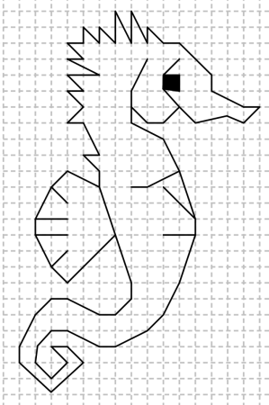 Схема рисования по клеточкам для детей