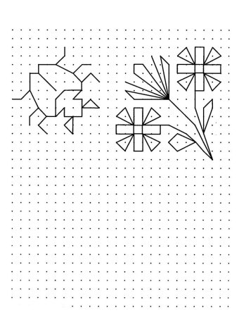 Схемы графического диктанта для дошкольников