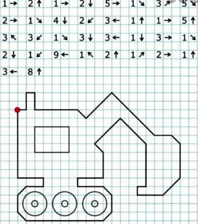 Геометрический диктант для дошкольников 6-7 лет