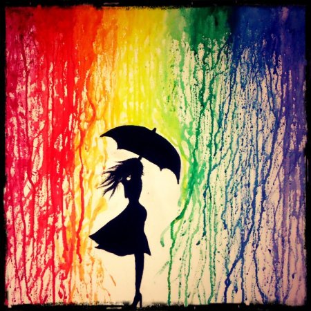 Балерина красками