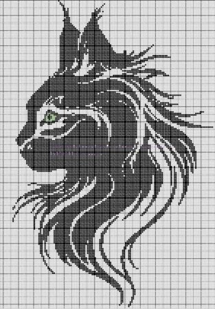 Схемы вышивки крестом монохром волки